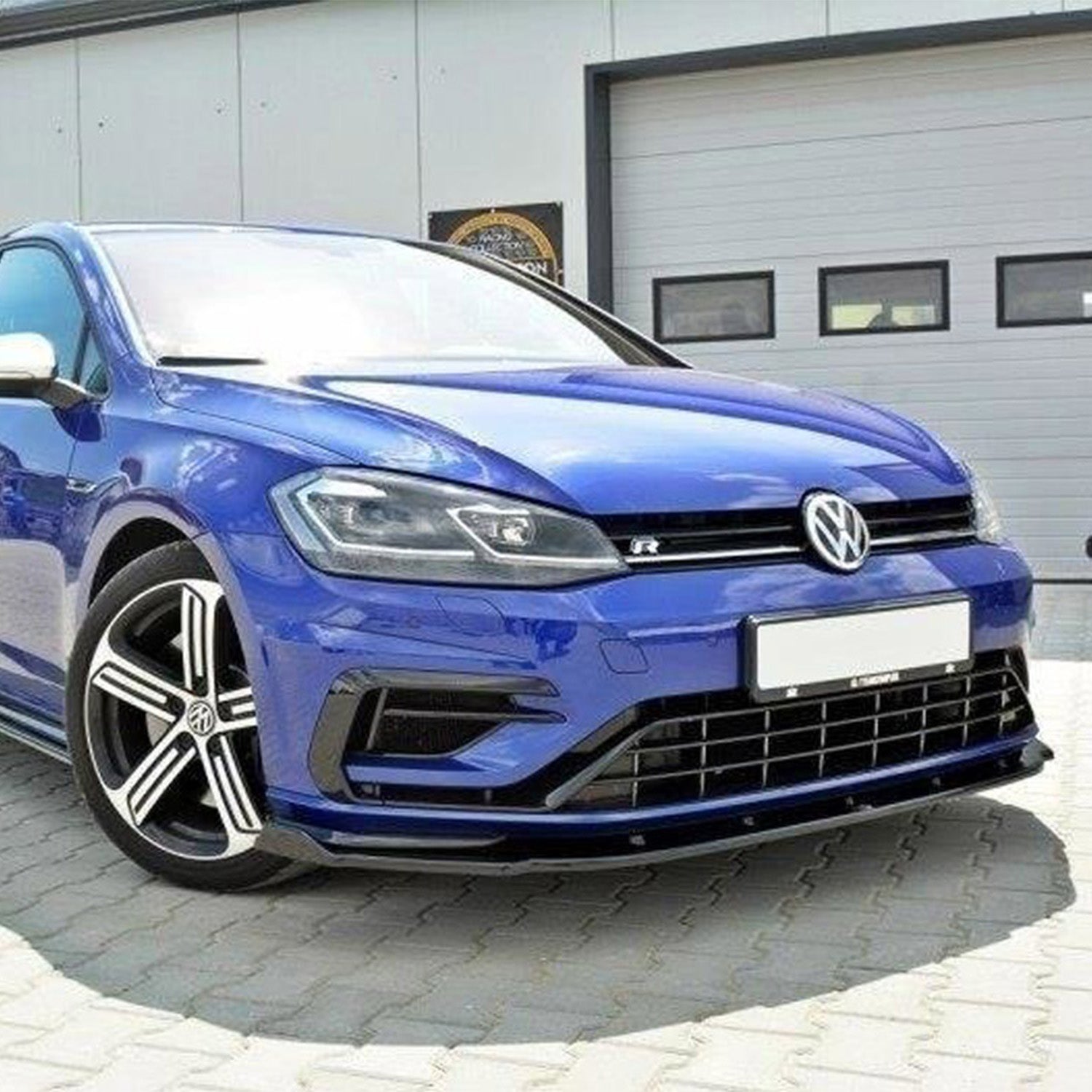 Maxton Design VW Golf R Mk7.5 V1 Gloss Black Front Splitter VW-GO-7F-R-FD1G
