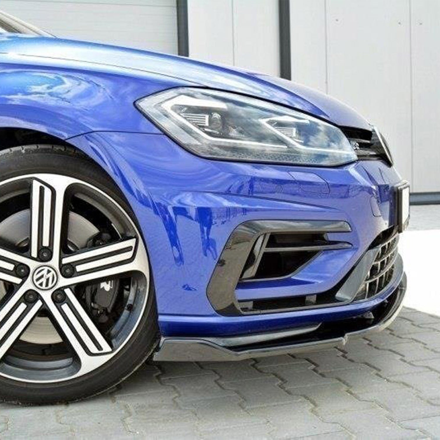 Maxton Design VW Golf R Mk7.5 V1 Gloss Black Front Splitter VW-GO-7F-R-FD1G