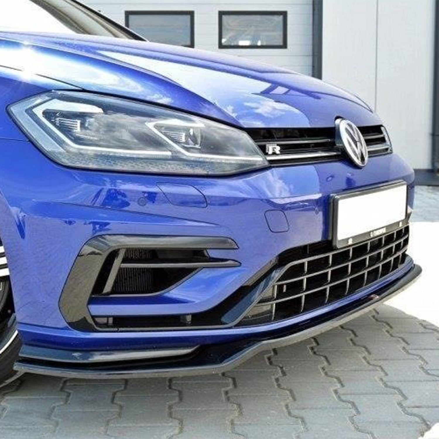 Maxton Design VW Golf R Mk7.5 V3 Gloss Black Front Splitter VW-GO-7F-R-FD3G