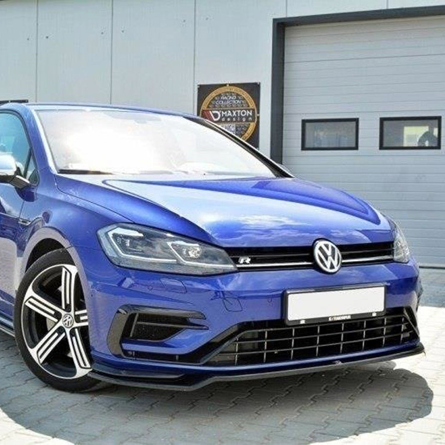 Maxton Design VW Golf R Mk7.5 V3 Gloss Black Front Splitter VW-GO-7F-R-FD3G