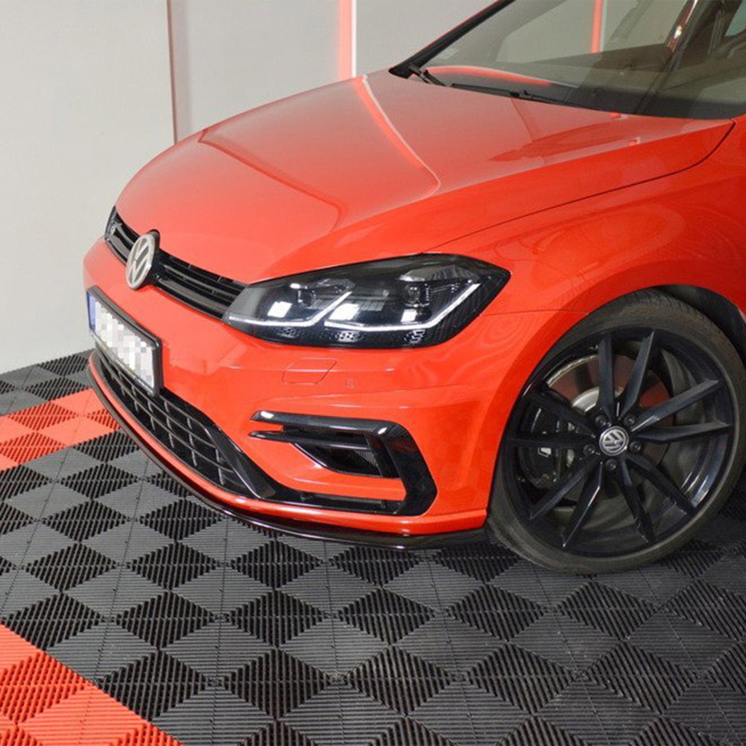 Maxton Design VW Golf R Mk7.5 V7 Gloss Black Front Splitter VW-GO-7F-R-FD7G