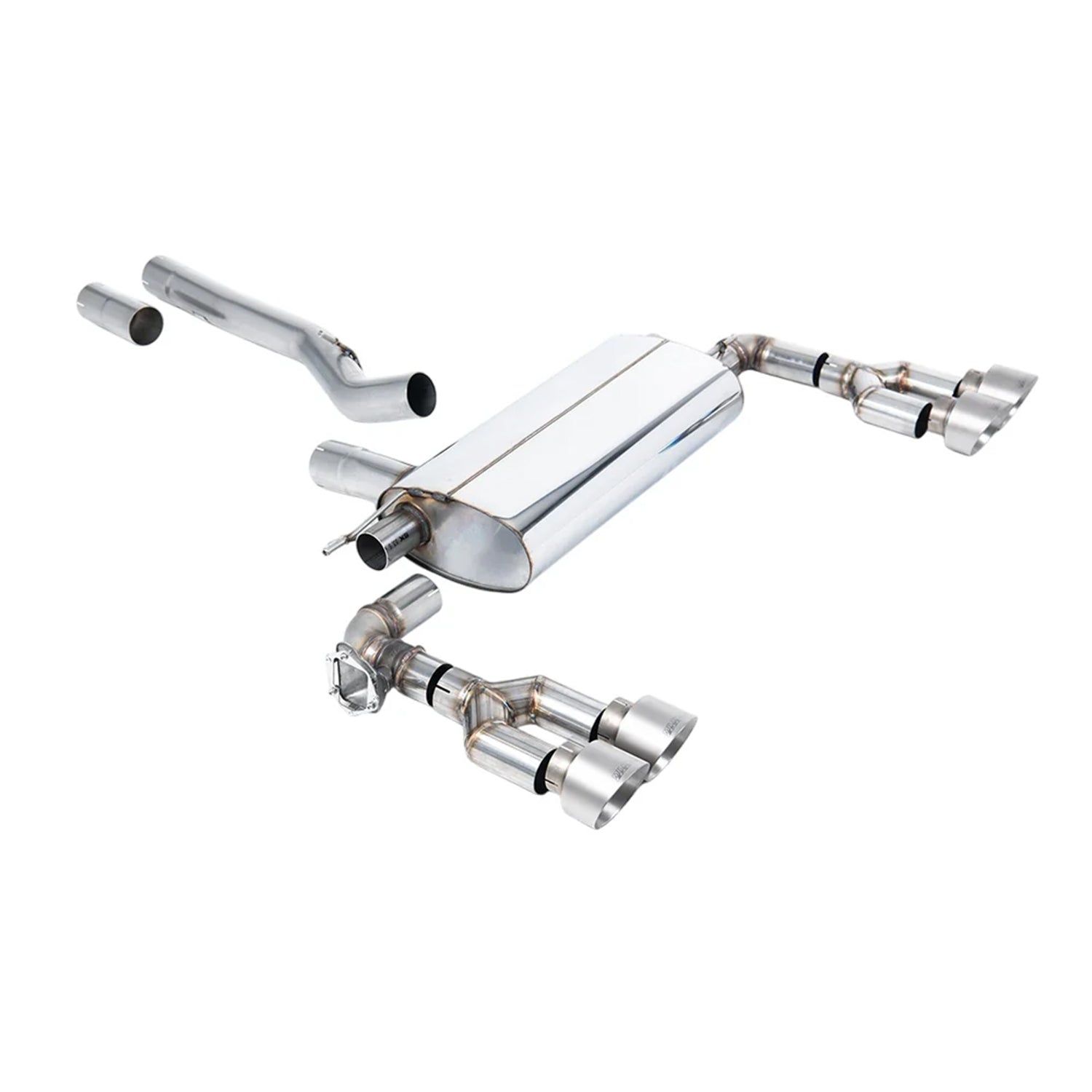 Milltek Sport BMW F70 M135 xDrive Exhaust System Brushed Titanium Tailpipes