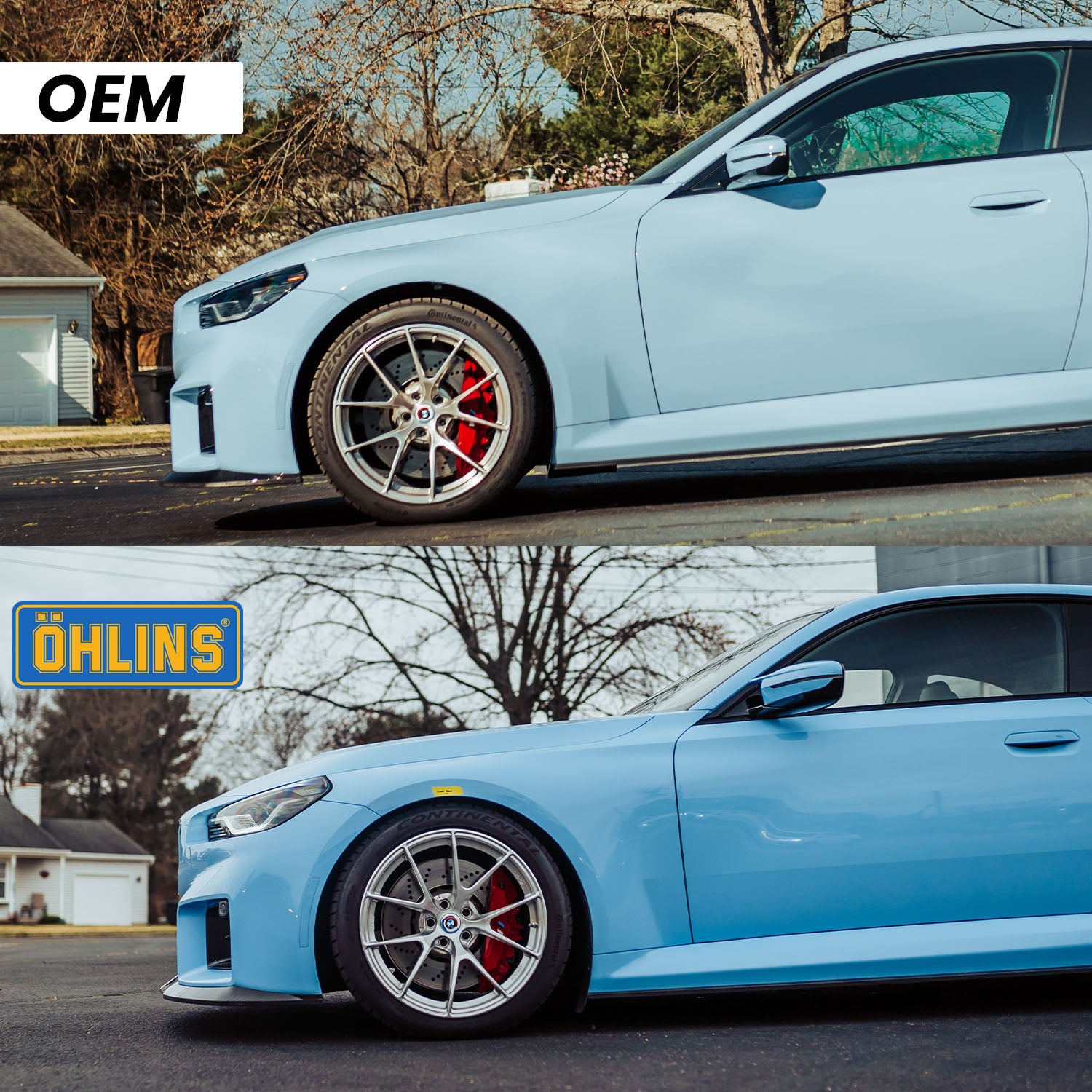 Öhlins Road & Track Coilover Suspension For BMW G87 M2, G80 M3 & G82 M4 Before & After