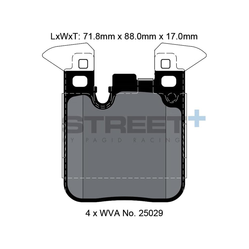 Pagid Street+ Rear Brake Pads For BMW F Series M Cars & M Lites T8195SP2001