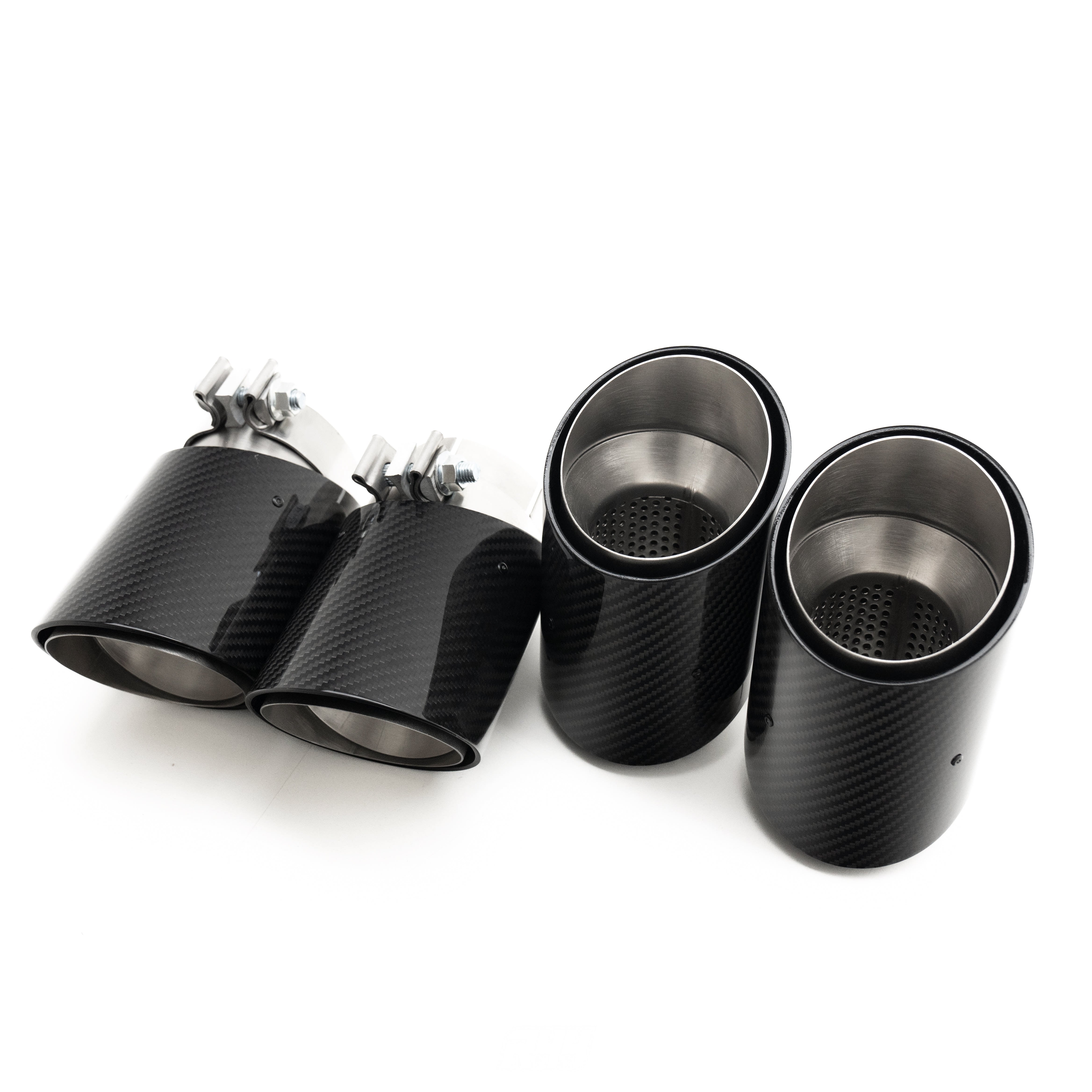 R44 BMW G90 & G99 M5 Carbon Fibre Exhaust Tips Set