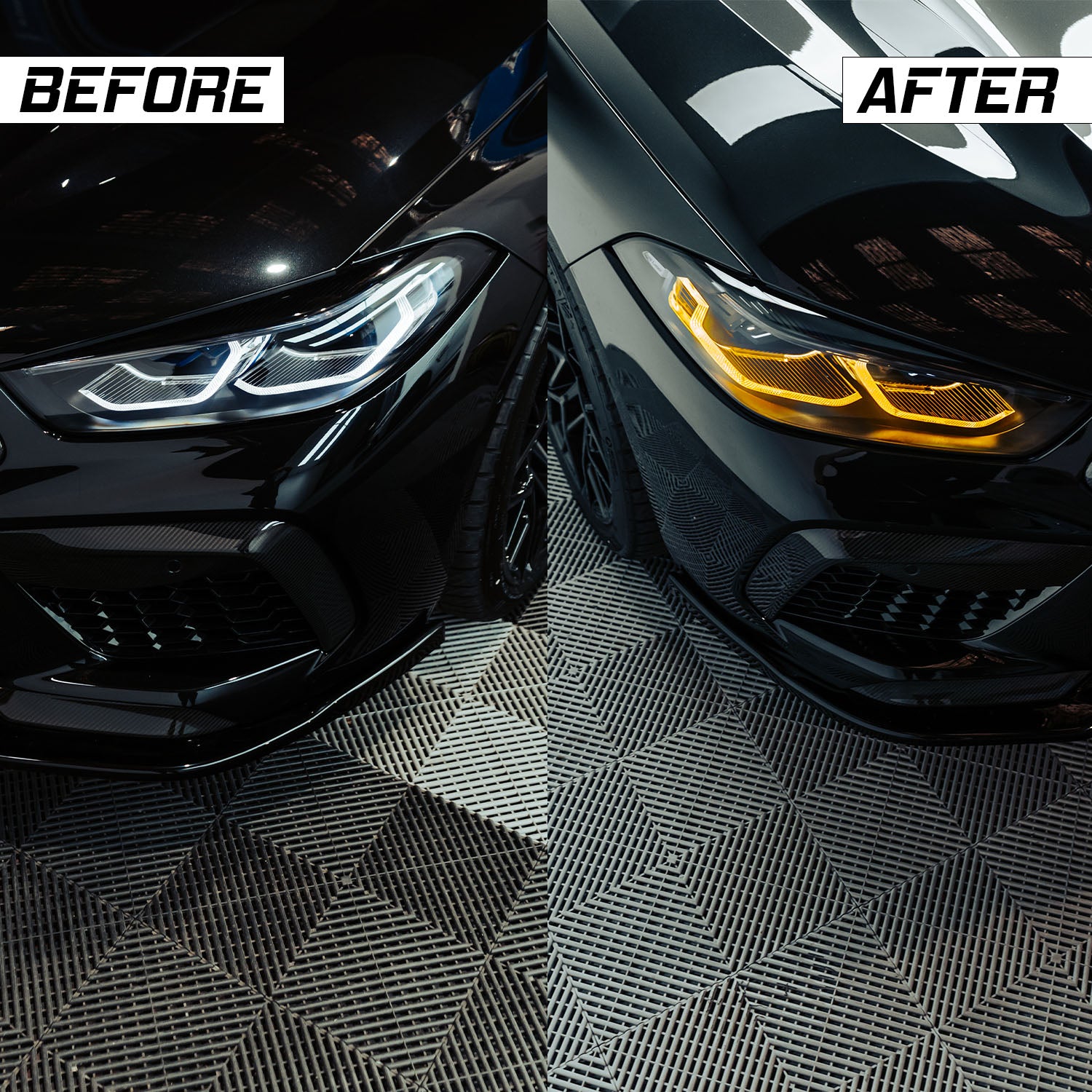 R44 BMW F92, F93 & F91 M8 CSL Yellow Daytime Running Lights