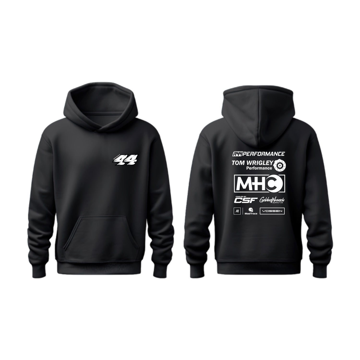 R44 Performance Racing Hoodie In Black