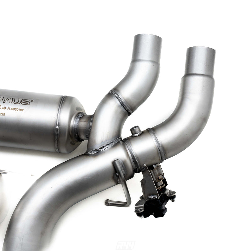 Remus BMW G90 & G99 M5 Axle Back Exhaust System On White Background