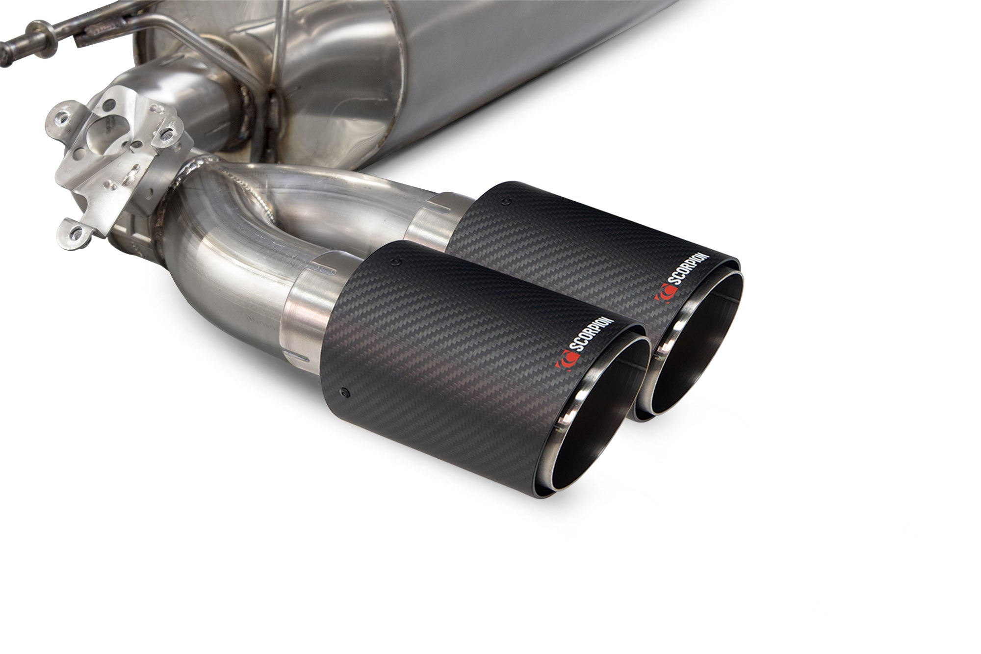 Scorpion Exhaust System For BMW M2 F87 Non-GPF Carbon Fibre 90mm Ascari Tailpipes