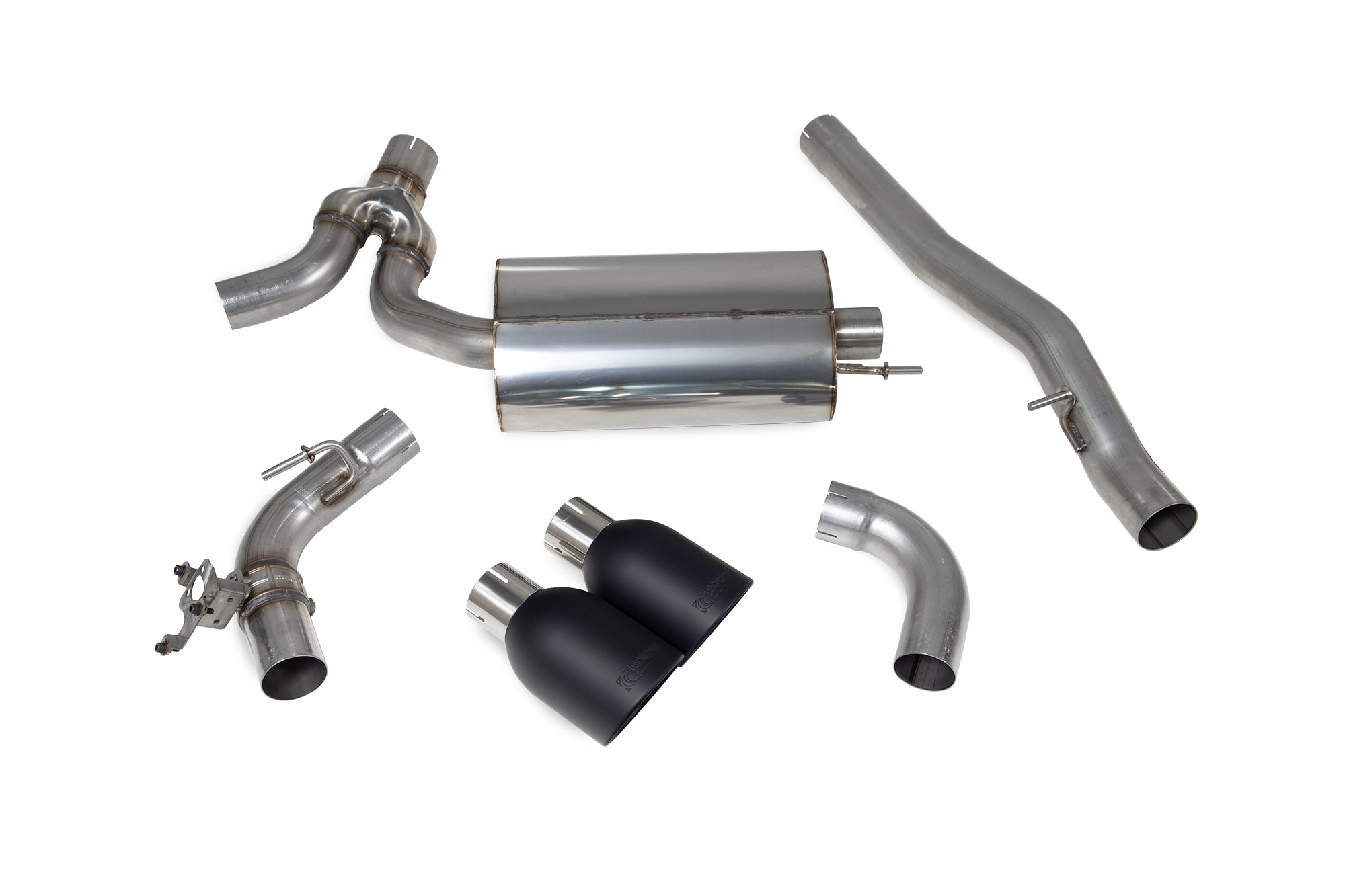 Scorpion Exhaust System For BMW M135i xDrive F40 GPF Model Black Ceramic 114mm Indy Tailpipess