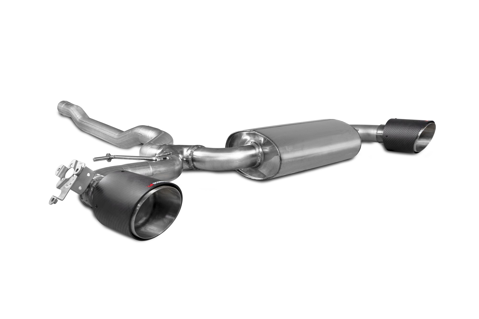 Scorpion Exhaust System For BMW 128ti F40 Carbon Fibre 114mm Ascari Tailpipes