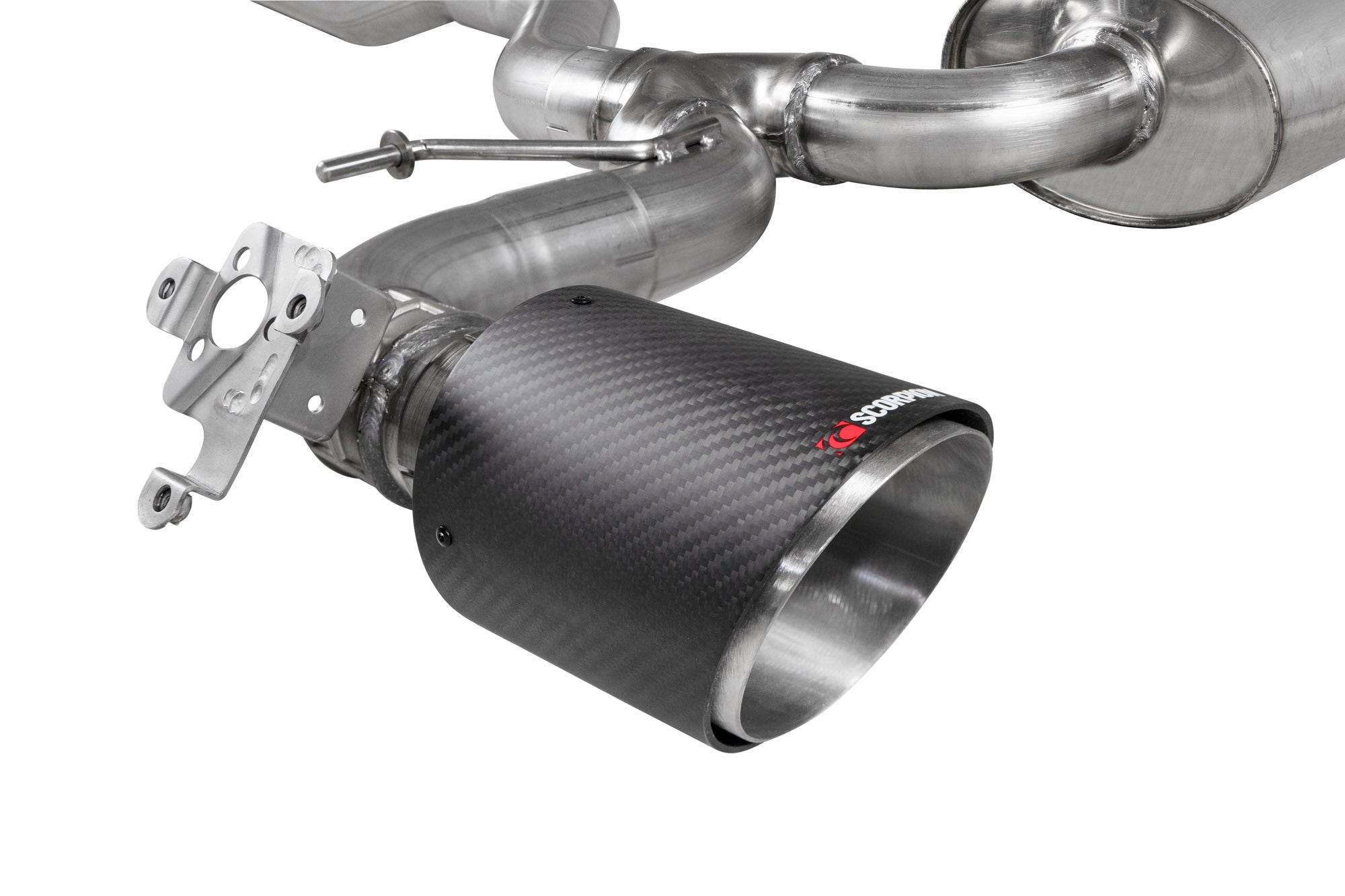 Scorpion Exhaust System For BMW 128ti F40 Carbon Fibre 114mm Ascari Tailpipes