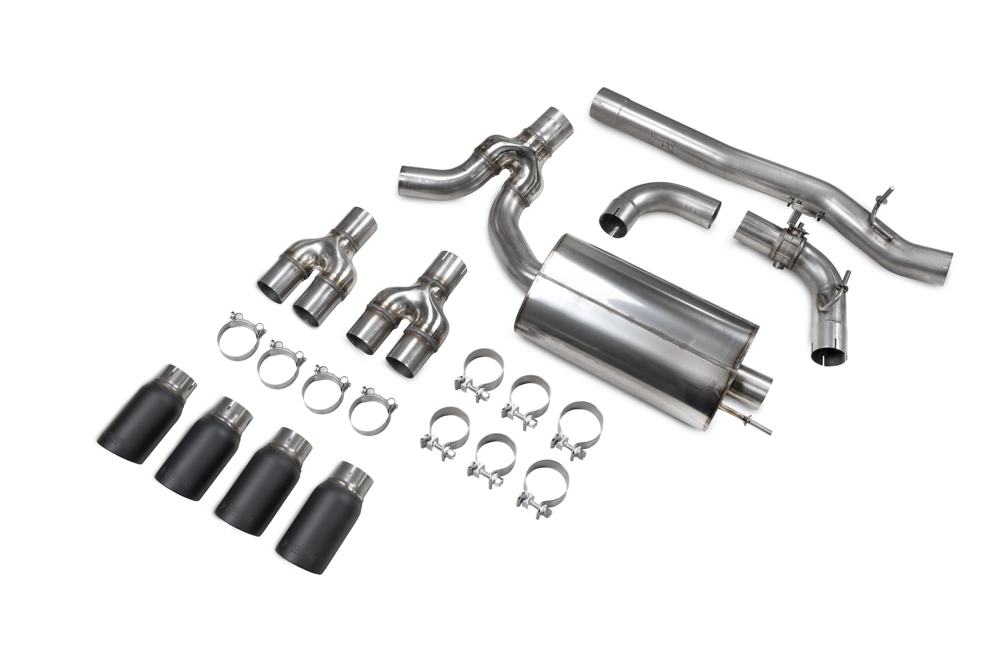 Scorpion Exhaust System For BMW M235i Gran Coupe xDrive F44 Black Ceramic 90mm Daytona Tailpipess