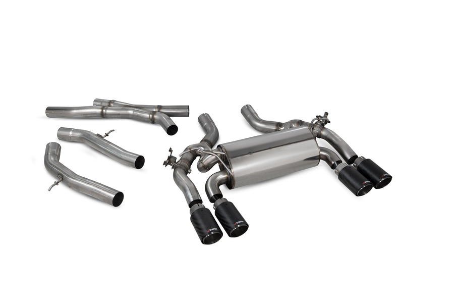 Scorpion Exhaust System For BMW M2 Competition F87N Carbon Fibre 90mm Ascari Tailpipes