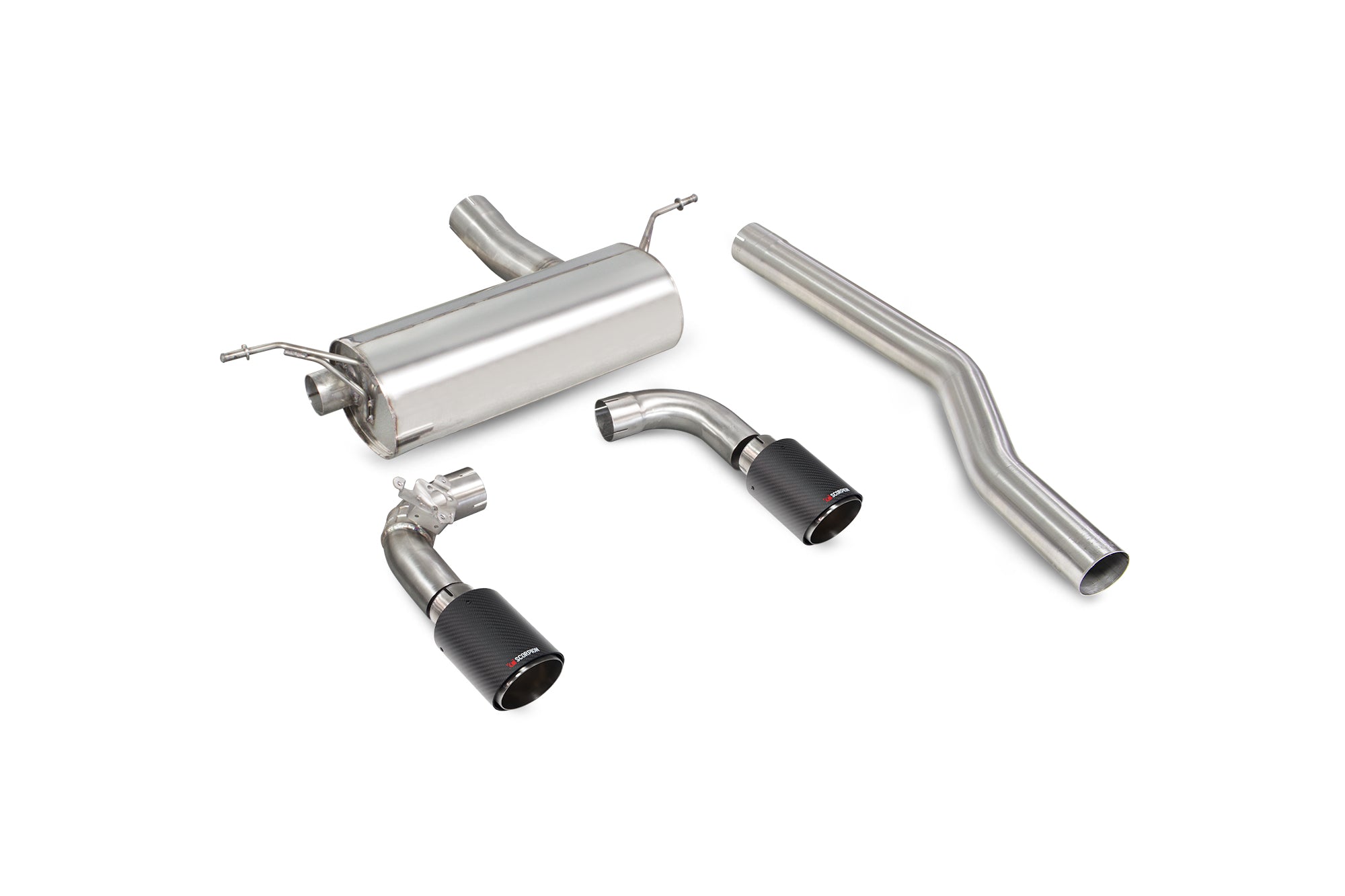 Scorpion Exhaust System For BMW M240i GPF F22/F23 Carbon Fibre 100mm Ascari Tailpipes