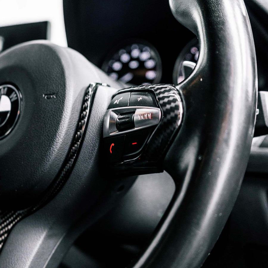SHFT BMW F Series Gloss Carbon Fibre Effect Steering Wheel Trim