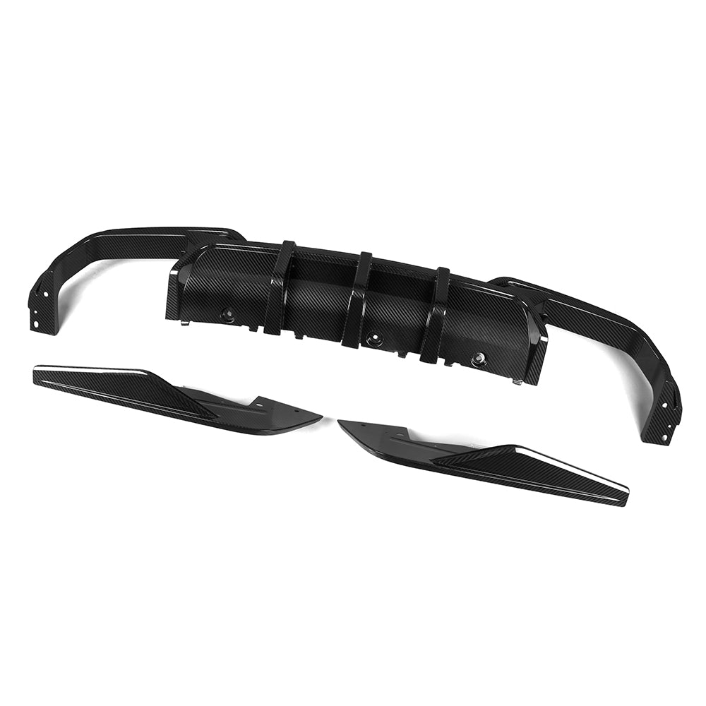 SooQoo BMW M8 F91 Rear Diffuser In Gloss Carbon Fibre