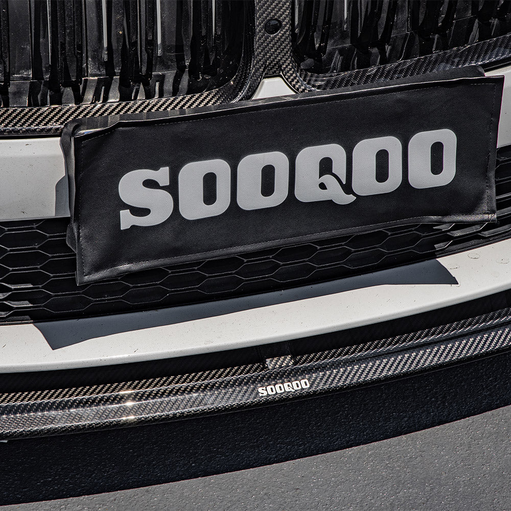 SooQoo BMW 8 Series G16 Front Lip In Gloss Carbon Fibre