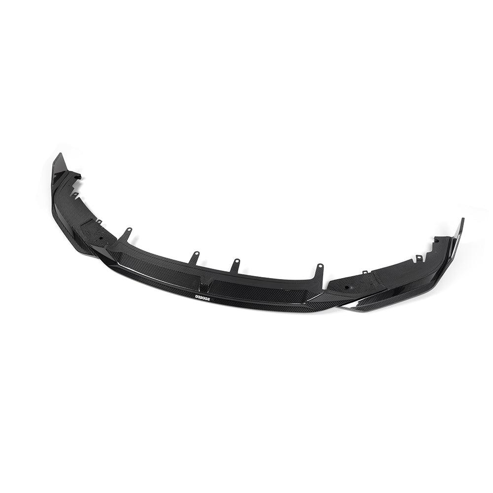 SooQoo BMW 8 Series G16 Front Lip In Gloss Carbon Fibre
