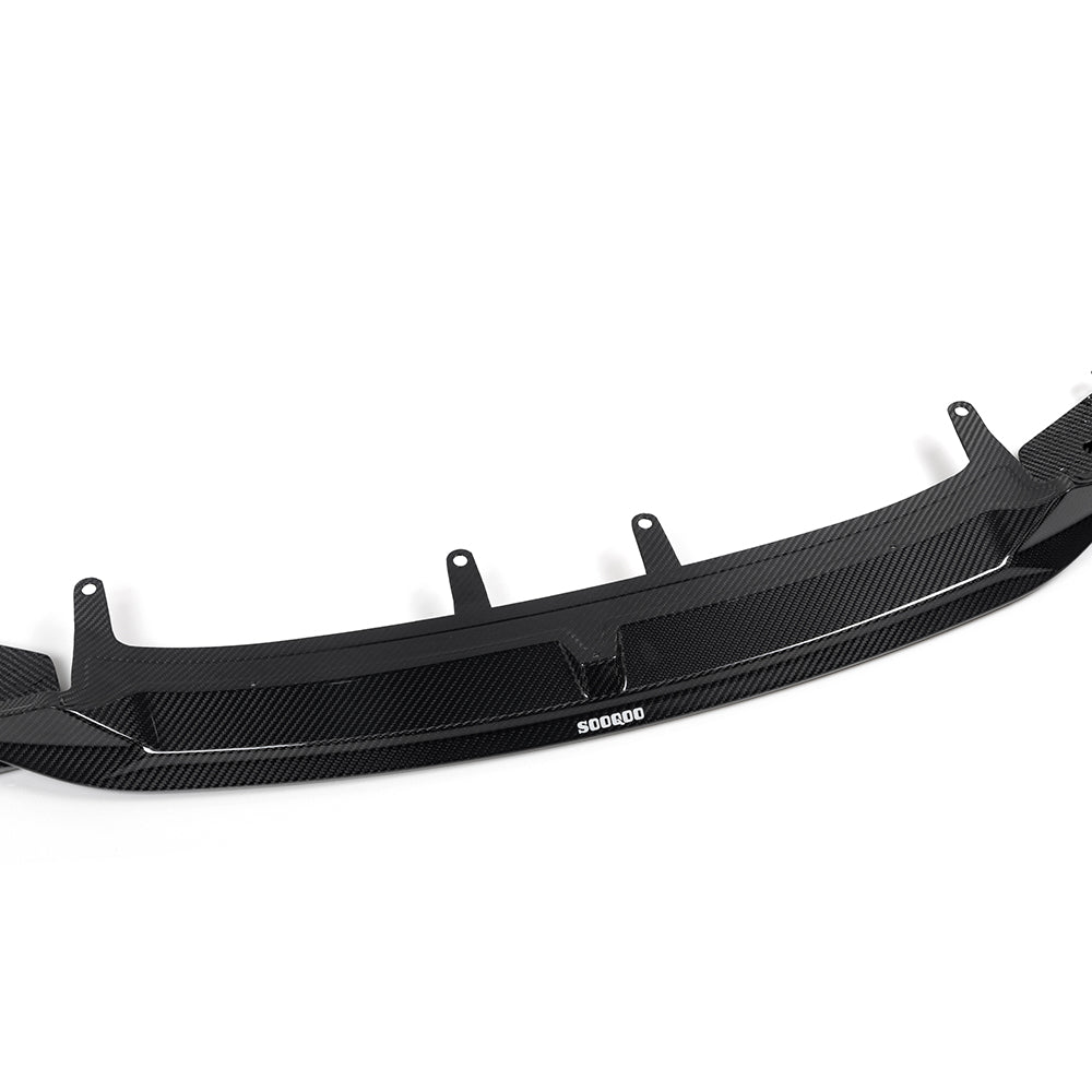 SooQoo BMW 8 Series G16 Front Lip In Gloss Carbon Fibre