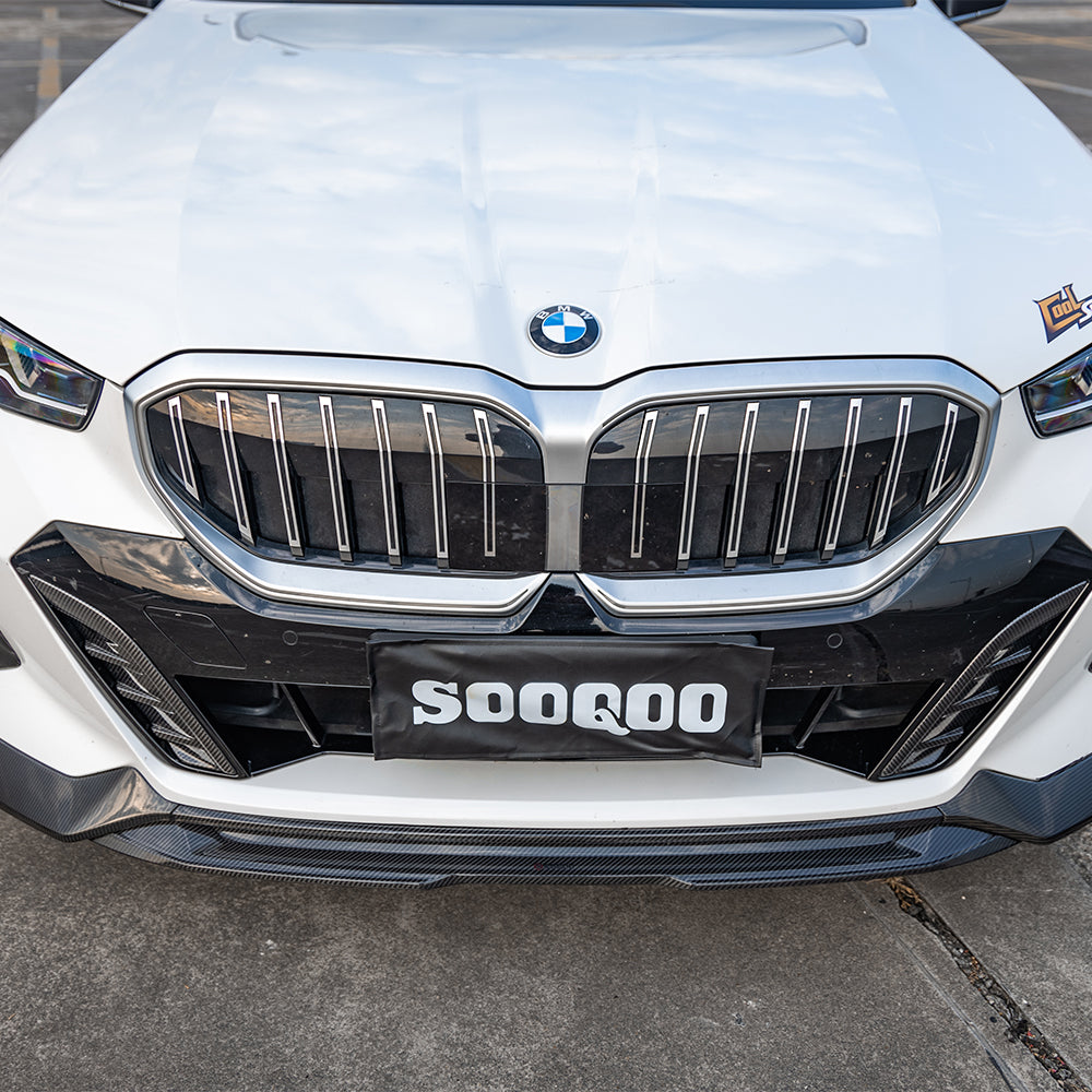 SooQoo BMW 5 Series G60 Front Lip In Gloss Carbon Fibre