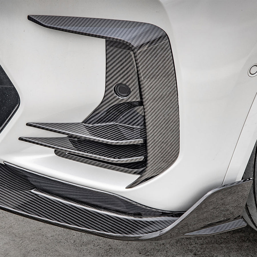 SooQoo BMW iX3 G08 Front Lip In Gloss Carbon Fibre