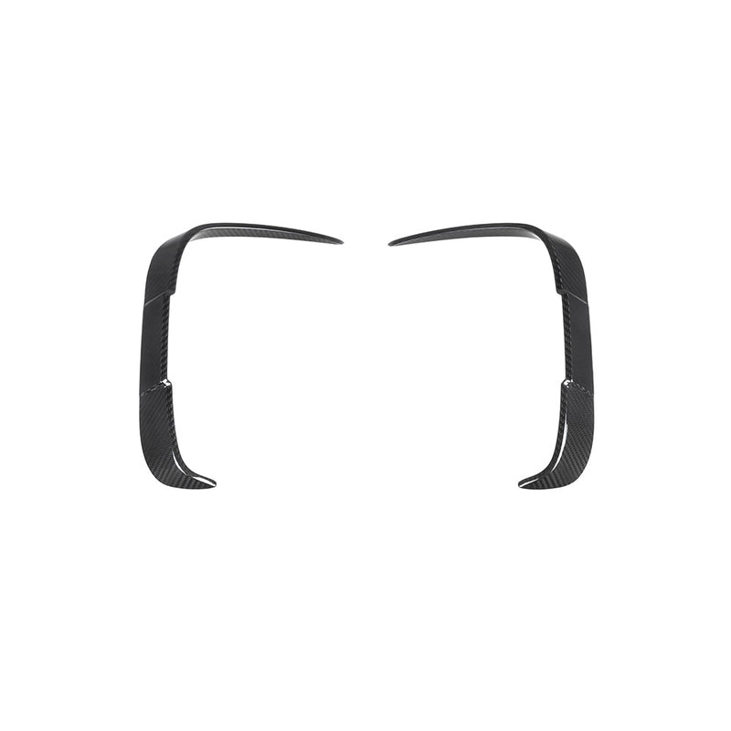 SooQoo BMW M2 F87 Rear Bumper Inserts In Gloss Carbon Fibre