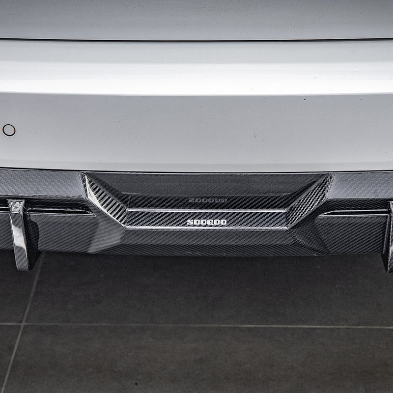 SooQoo BMW X3 G01 LCI Rear Diffuser In Gloss Carbon Fibre