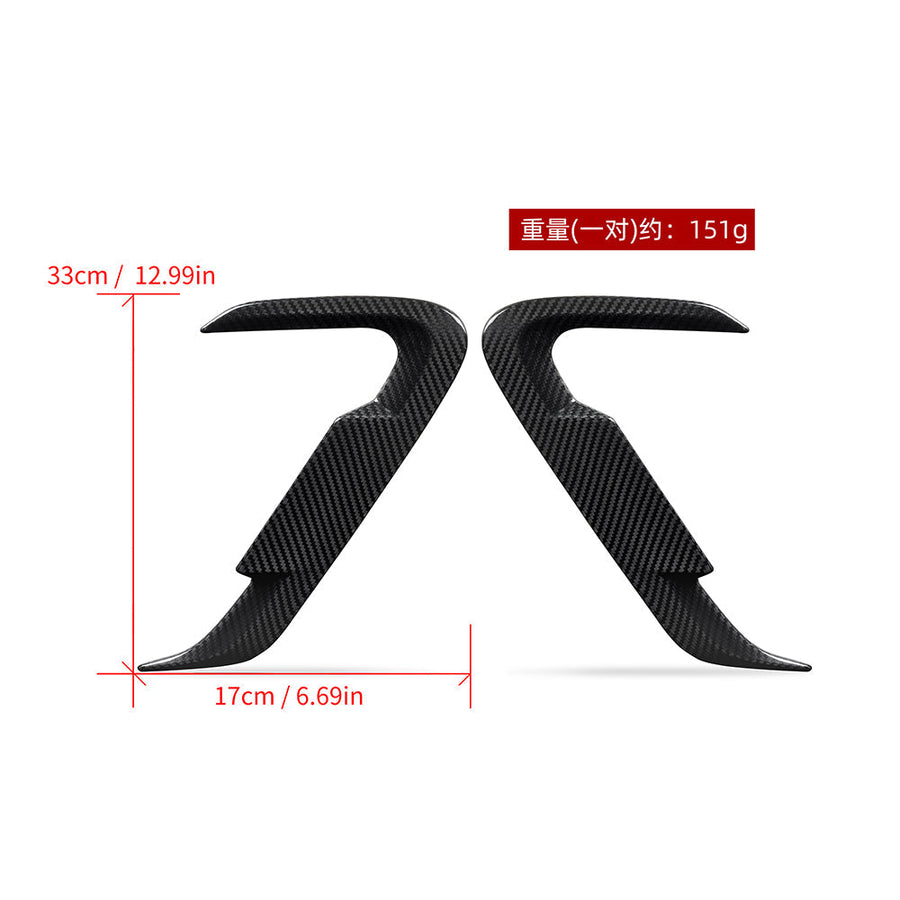 SooQoo BMW X3 G01 LCI Side Fender Trims In Gloss Carbon Fibre