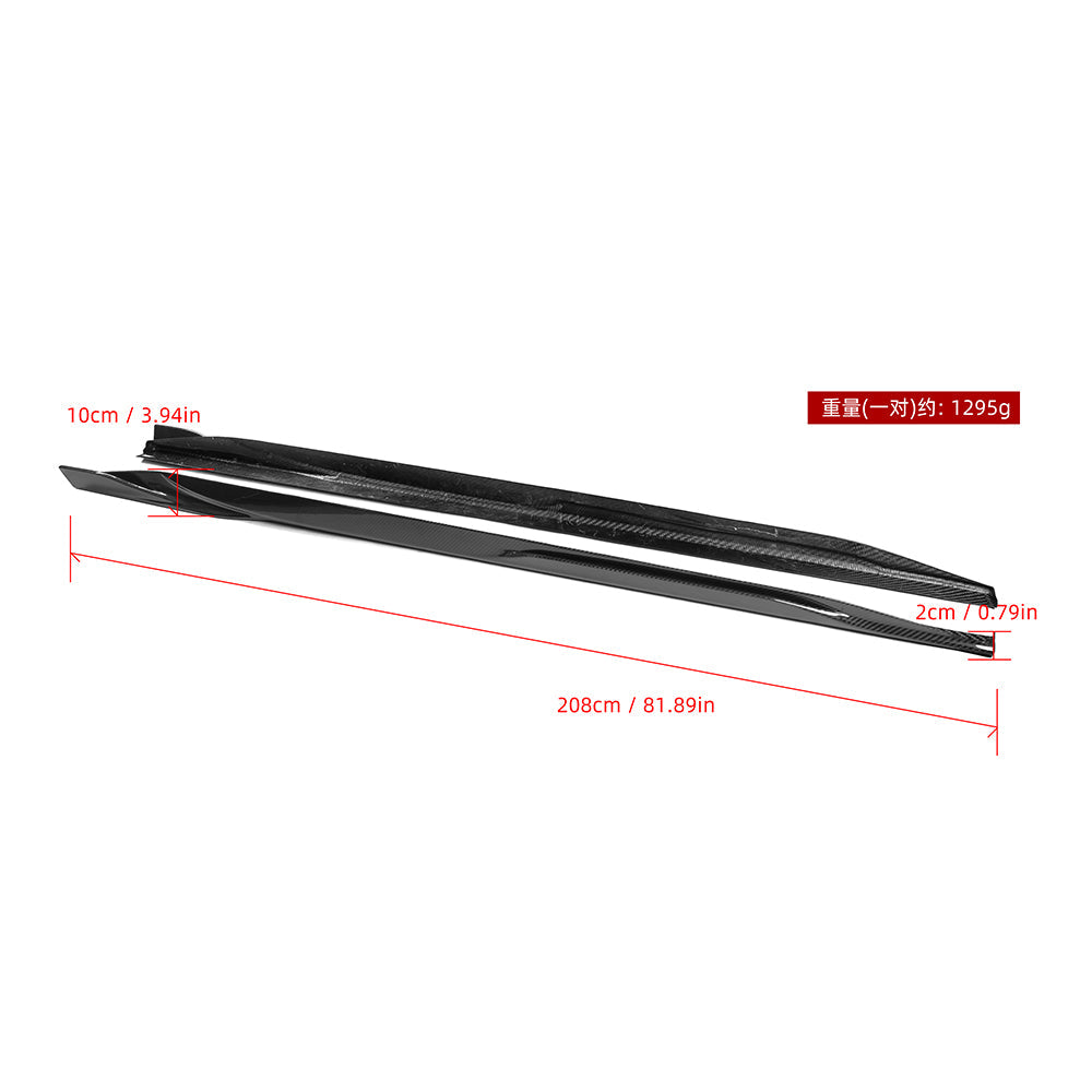 SooQoo BMW i4 G26 Side Skirt In Gloss Carbon Fibre