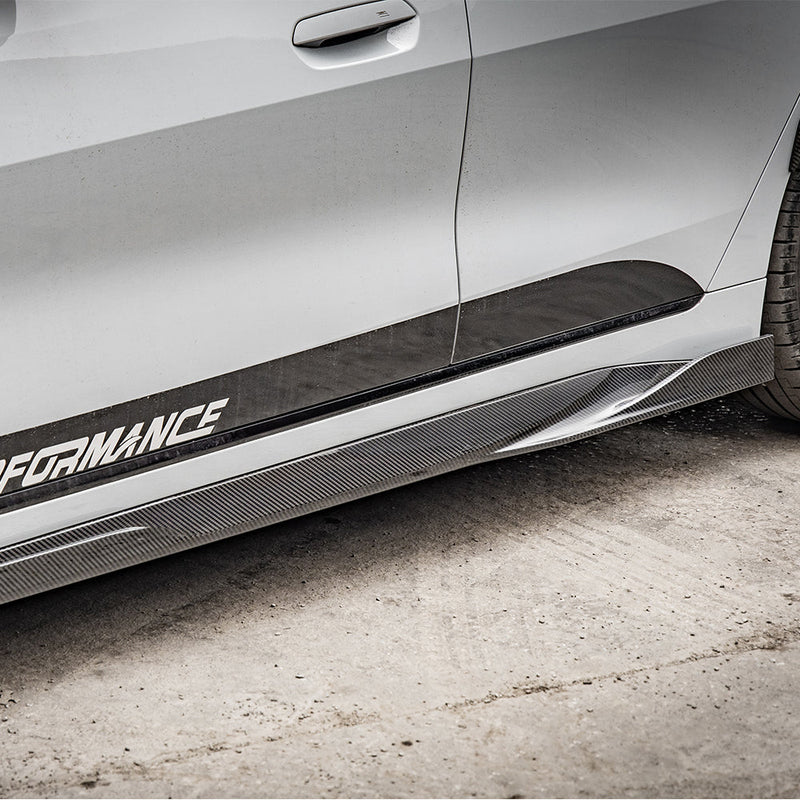 SooQoo BMW 4 Series G26 Side Skirt In Gloss Carbon Fibre