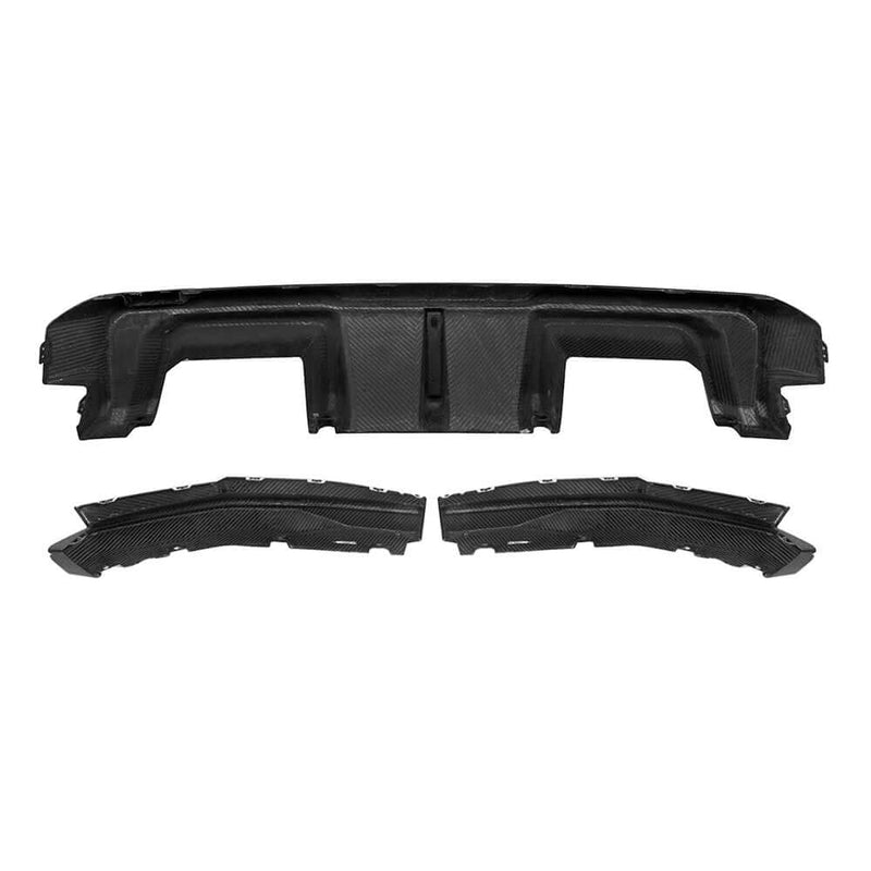 SooQoo V2 BMW M3 G80 Rear Diffuser W/Brake Light In Gloss Carbon Fibre