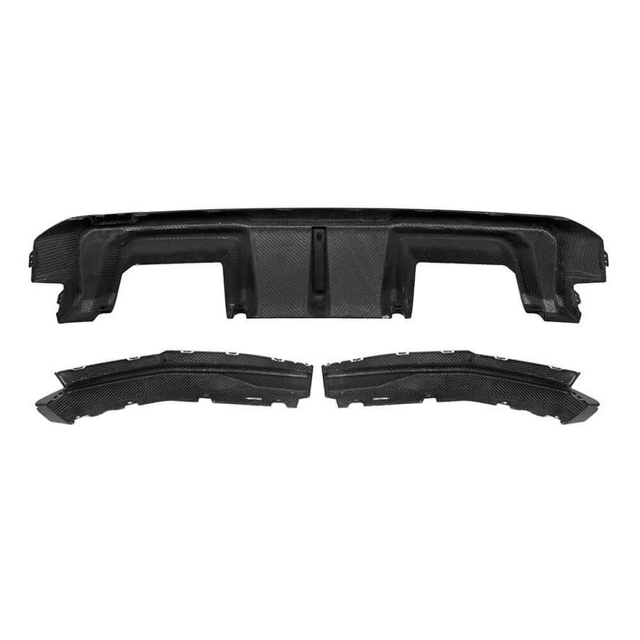 SooQoo V2 BMW M3 G80 Rear Diffuser W/Brake Light In Gloss Carbon Fibre