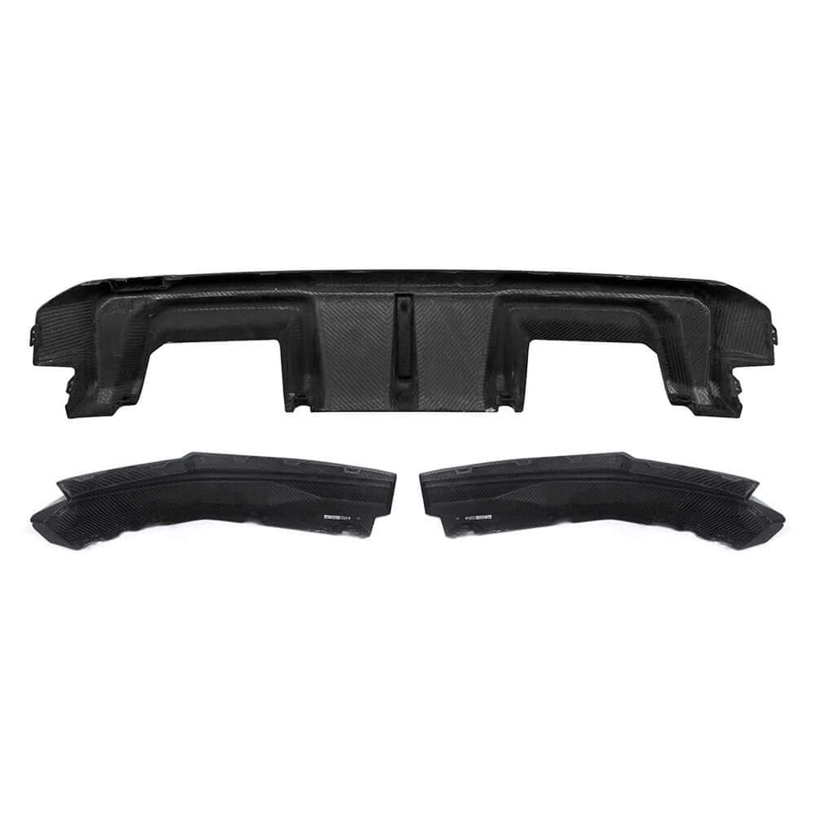 SooQoo V2 BMW M4 G82 Rear Diffuser W/Brake Light In Gloss Carbon Fibre