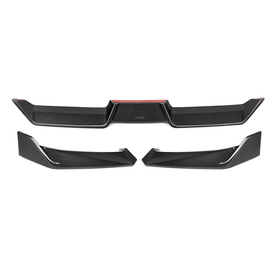 SooQoo BMW X6 G06 Facelift Front Lip In Gloss Carbon Fibre