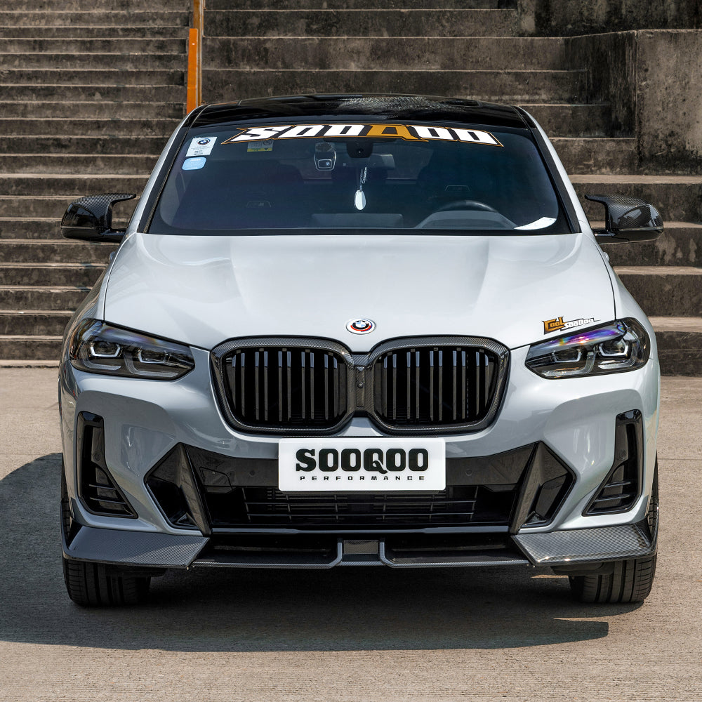 SooQoo V2 BMW X3 G01 X4 G02 LCI Front Lip In Gloss Carbon Fibre