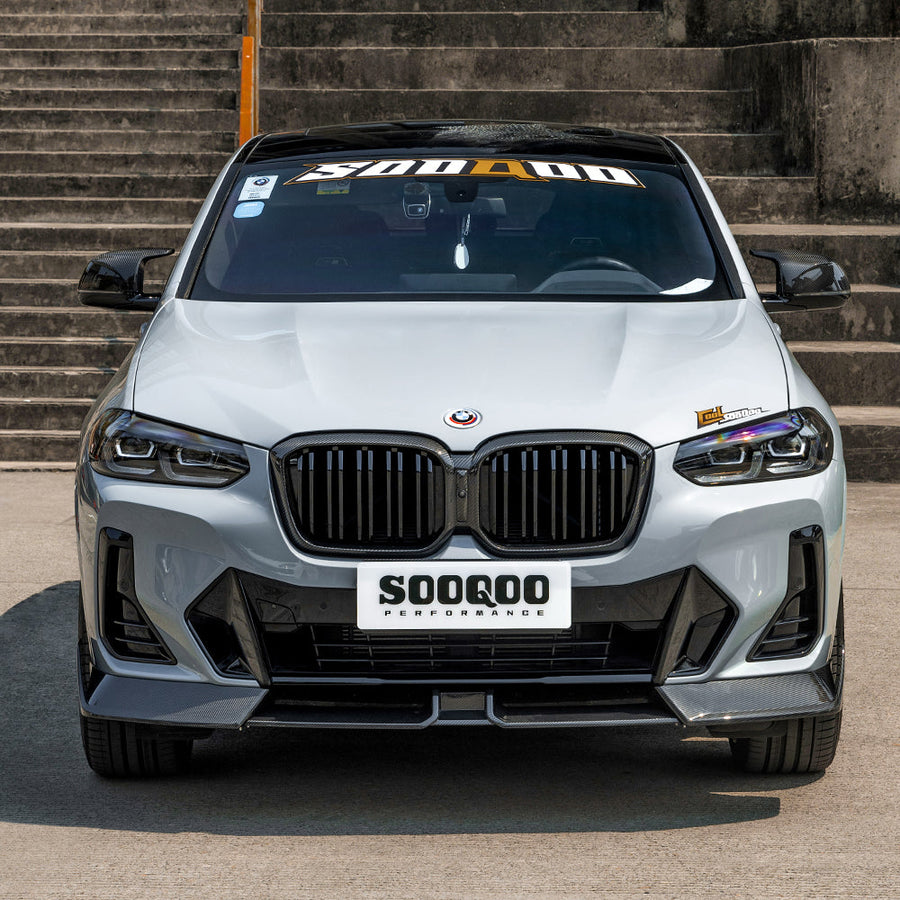 SooQoo V2 BMW X3 G01 X4 G02 LCI Front Lip In Gloss Carbon Fibre