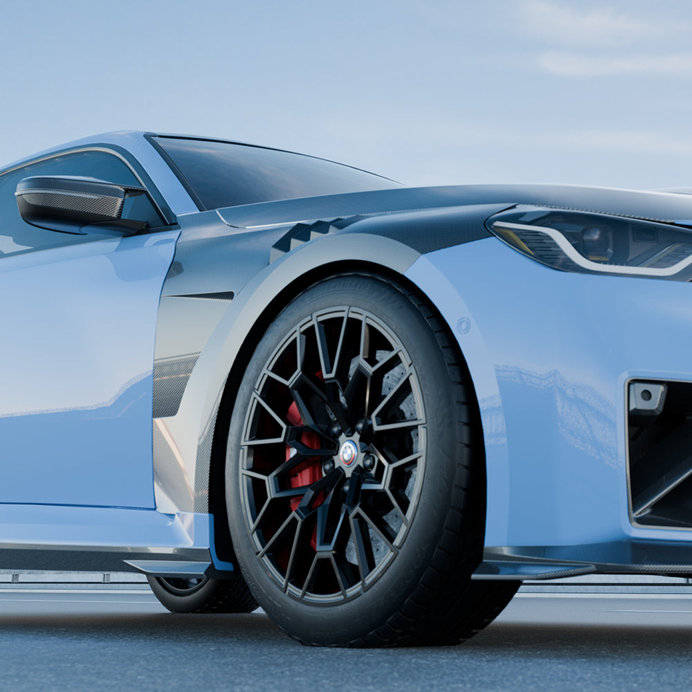 SooQoo BMW M2 G87 Side Fenders In Gloss Carbon Fibre