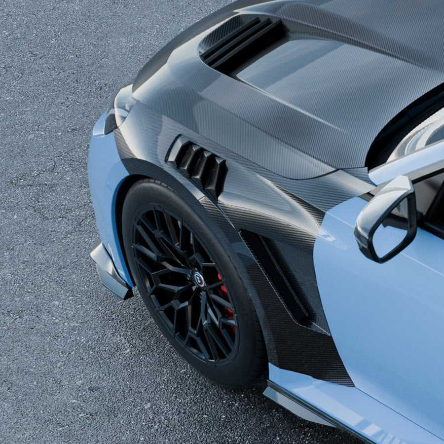 SooQoo BMW M2 G87 Side Fenders In Gloss Carbon Fibre