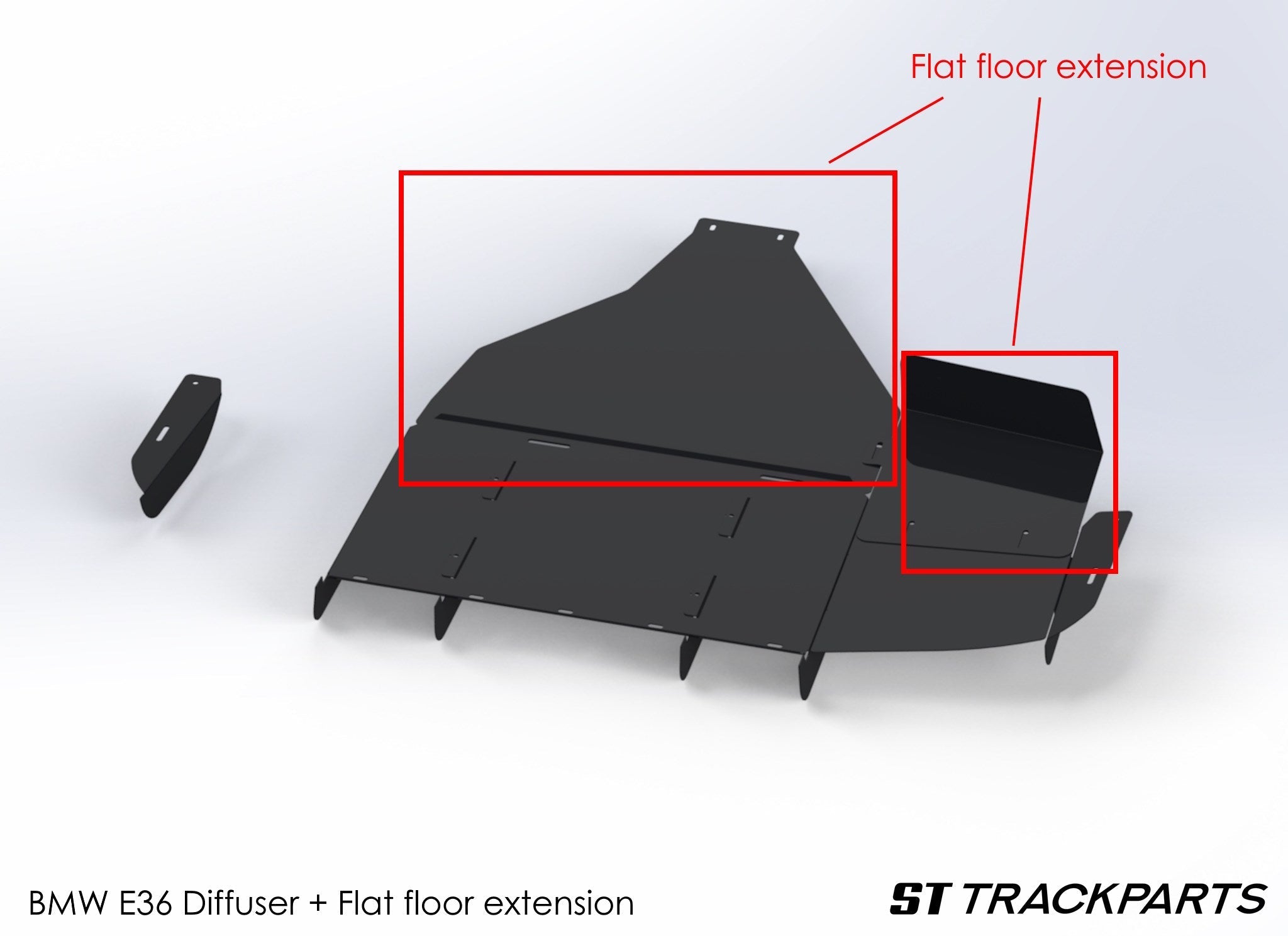 ST Trackparts BMW E36 Diffuser Flat Floor Extension