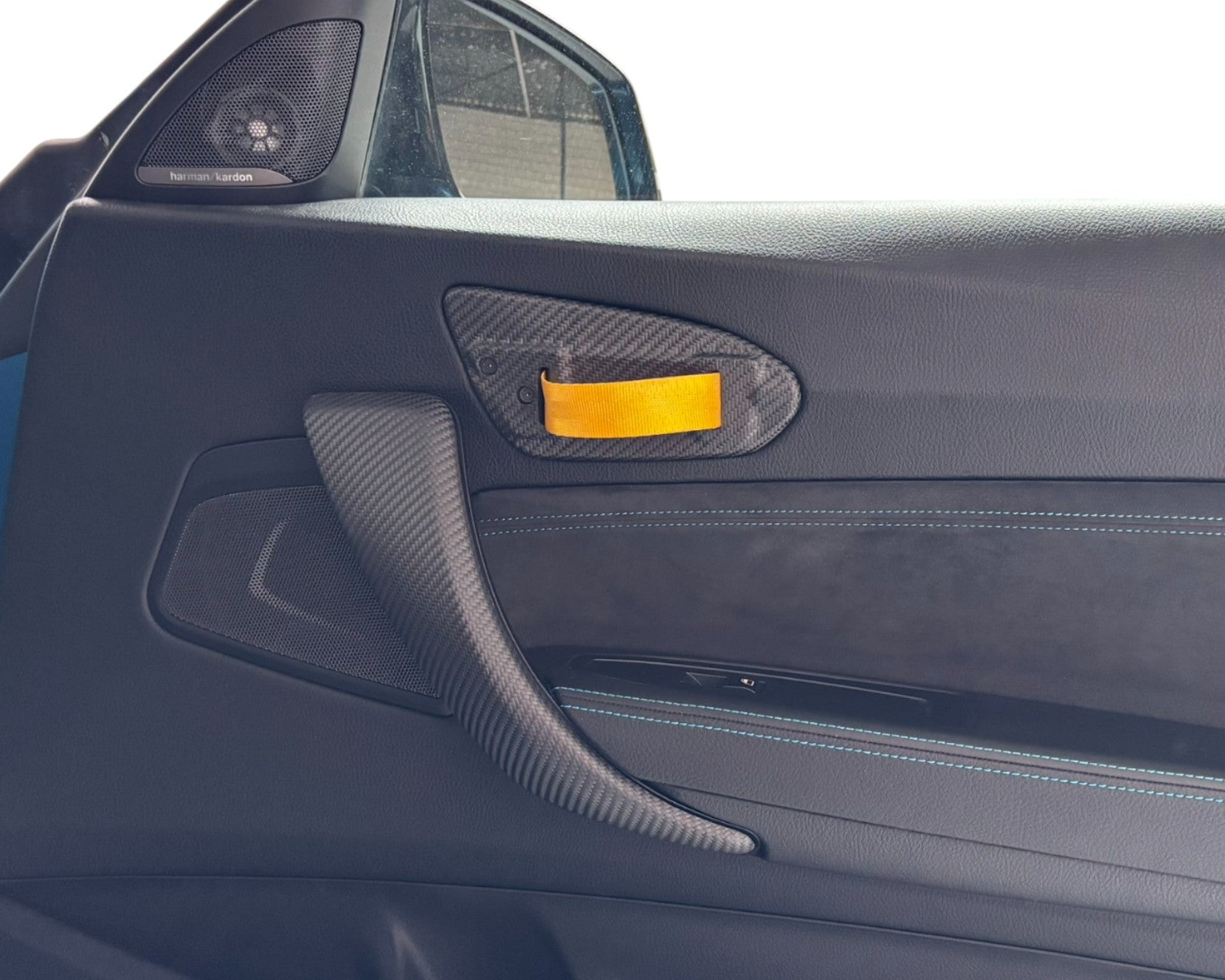 ST Trackparts BMW M2 F87 F20/F21/F22 Carbon Fiber Door Pull Strap Conversion Kit