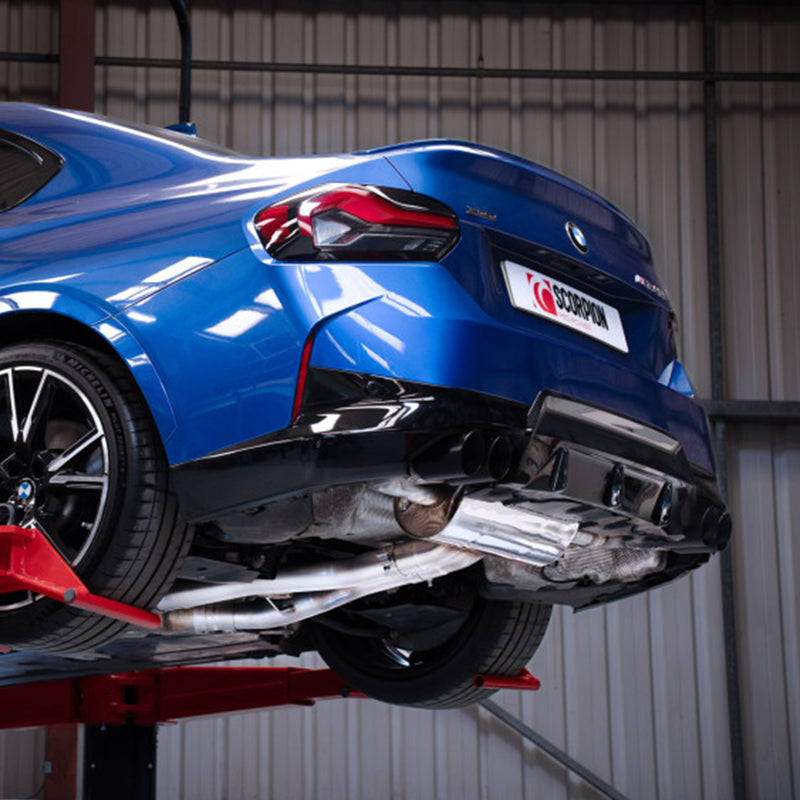 Scorpion BMW G42 M240i OPF Back Exhaust System With Black Daytona Tips