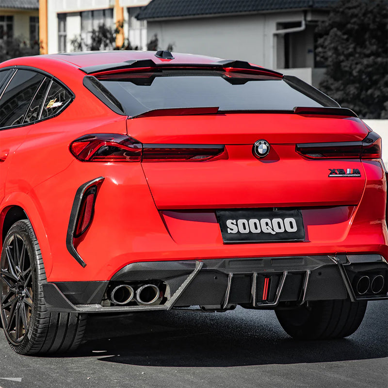 BMW F96 X6M Rear Diffuser with Brake Light By SooQoo