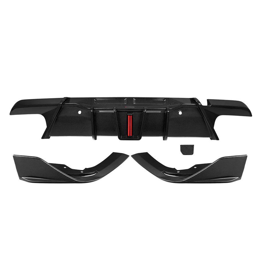 BMW F96 X6M Rear Diffuser with Brake Light By SooQoo