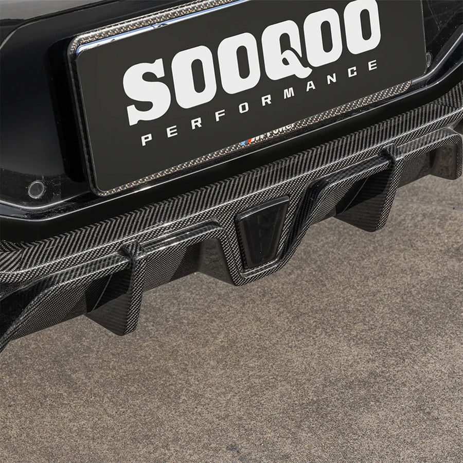 SooQoo BMW F97 X3M & F98 X4M LCI Carbon Fibre Rear Diffuser
