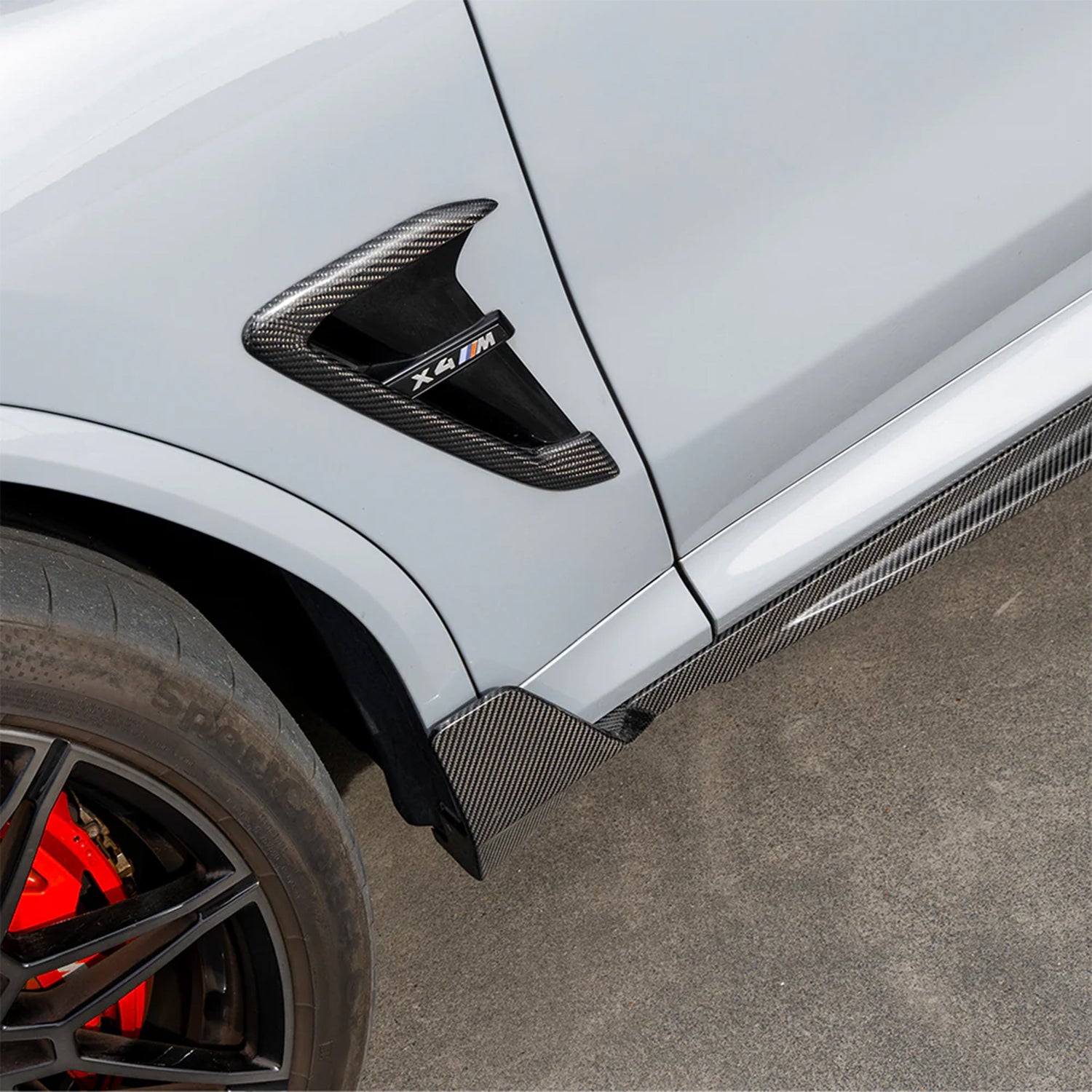 SooQoo BMW F97 X3M & F98 X4M SQ-B Carbon Fibre Side Skirts