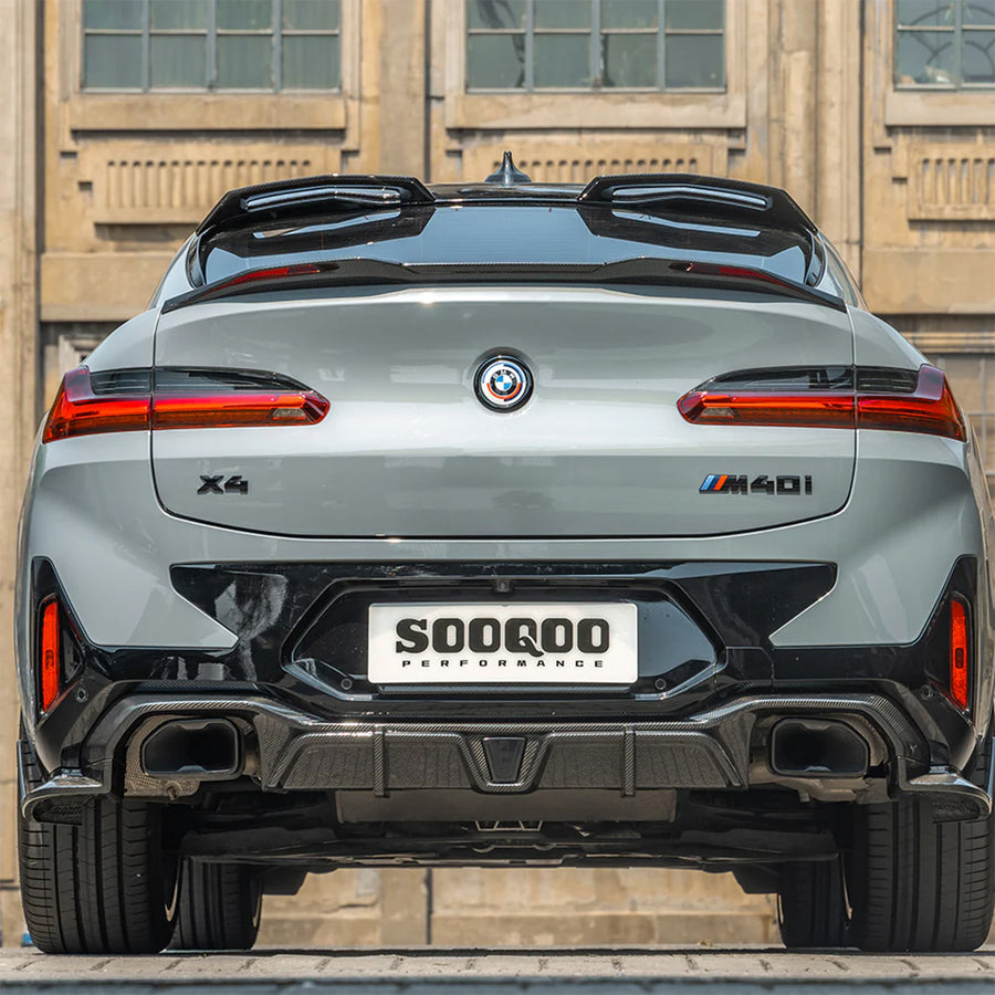 SooQoo BMW F98 X4M Aggressive Carbon Fibre Roof Spoiler
