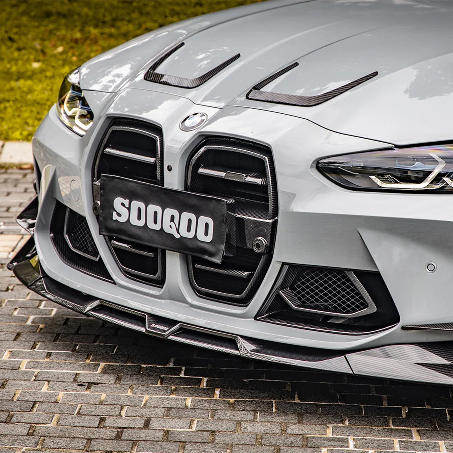 BMW G80 M3 SooQoo SQ Gloss Carbon Fibre Body Kit Front Closeup