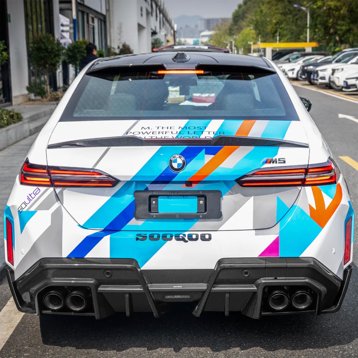 SooQoo BMW G90 M5 Carbon Fibre Rear Spoiler