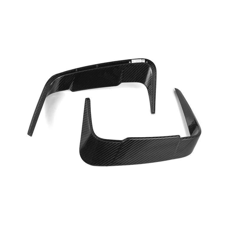 SooQoo BMW M8 F91 F92 Rear Bumper Inserts In Gloss Carbon Fibre